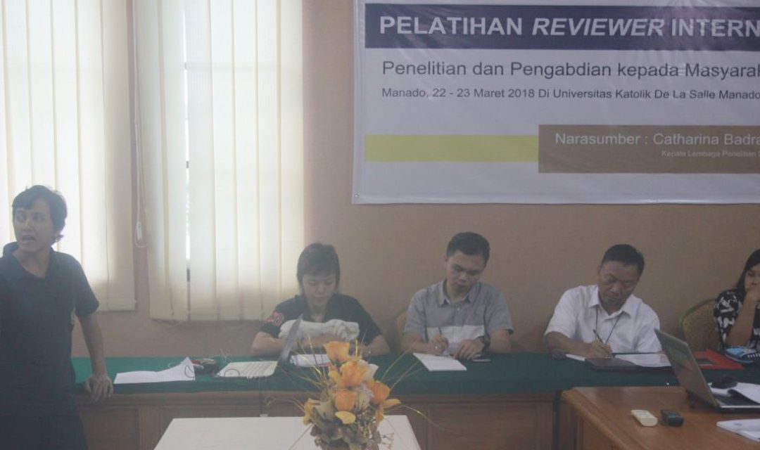 Pendampingan LPPM dan Pelatihan Reviewer Universitas Katolik De La Salle dan STF Seminari Pineleng